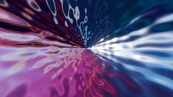 在一种抽象的迷幻构图中，色彩的电波在画布上荡漾，唤起一场心灵之旅。