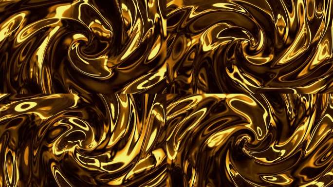 提取金液。金色波浪背景。黄金的背景。黄金材质。熔岩，牛轧糖，焦糖，琥珀，蜂蜜，油。液态金运动有机背景