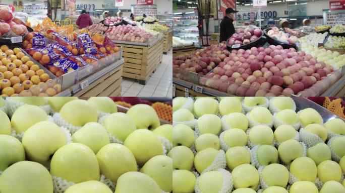 菜市场超市购物水果挑选水果实拍