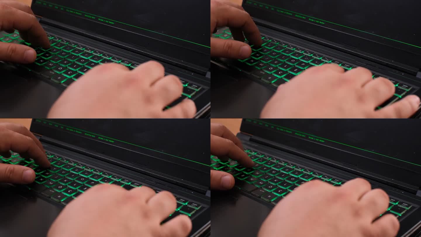 一个开发者的手指在键盘上清晰可见