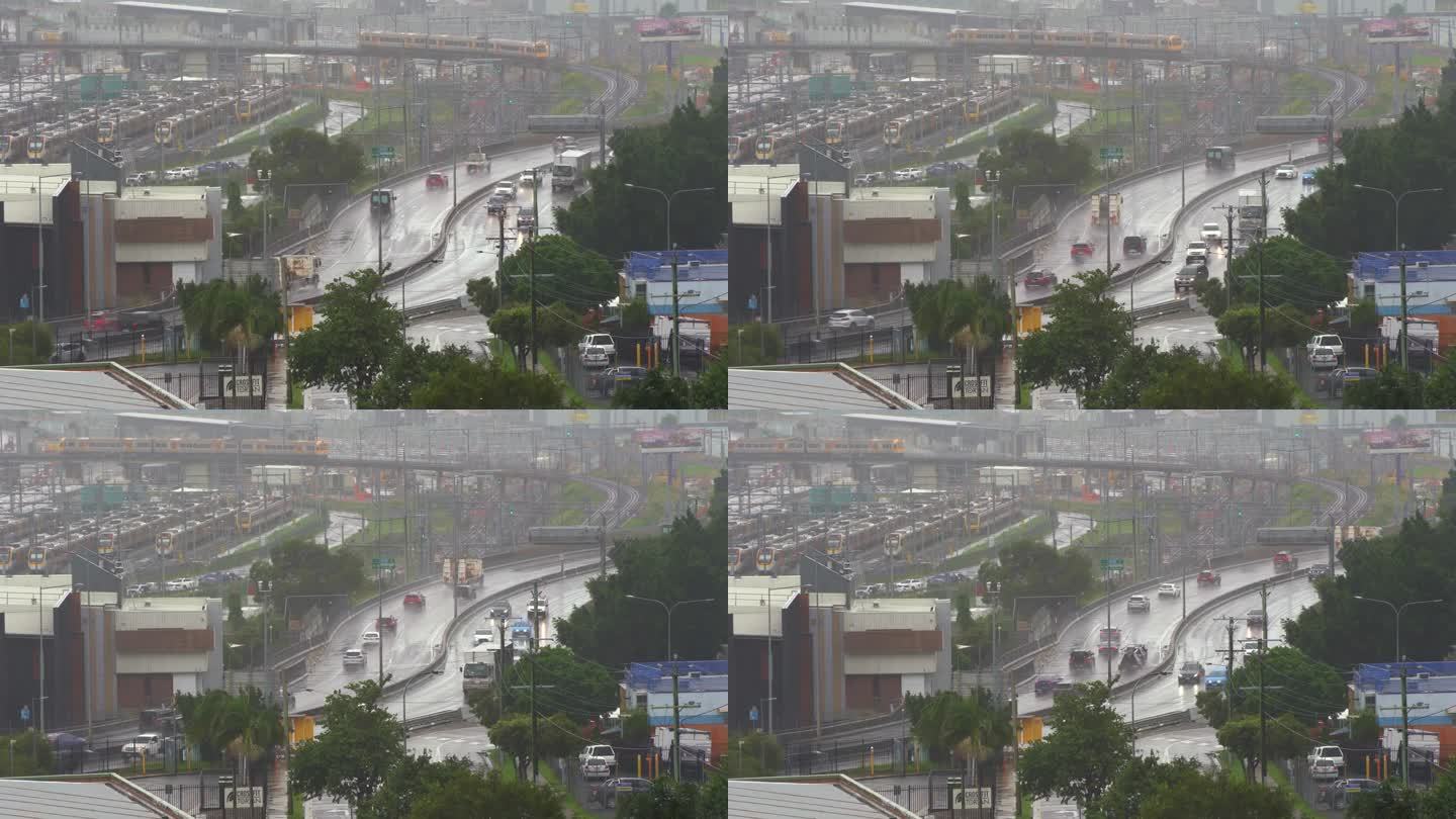 BoM天气预报，浸湿季节已经到来，澳洲面临破坏性雷暴，暴雨、洪水预警发布，道路交通能见度低，铁路站场