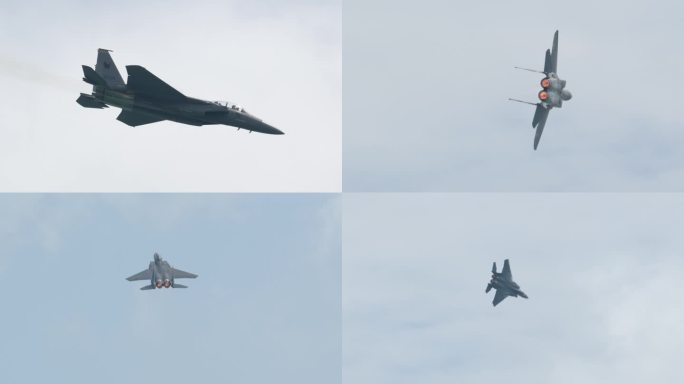 4K高质量：新加坡航展F-15战斗机表演