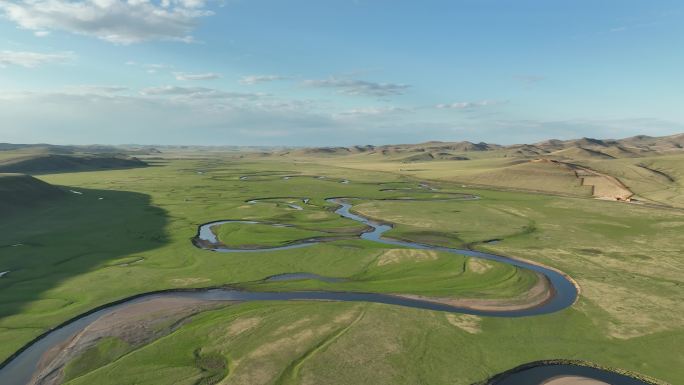 内蒙古草原莫日格勒河风光