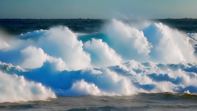 波涛汹涌的大海海浪