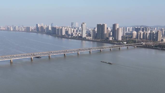 4K航拍钱江大桥