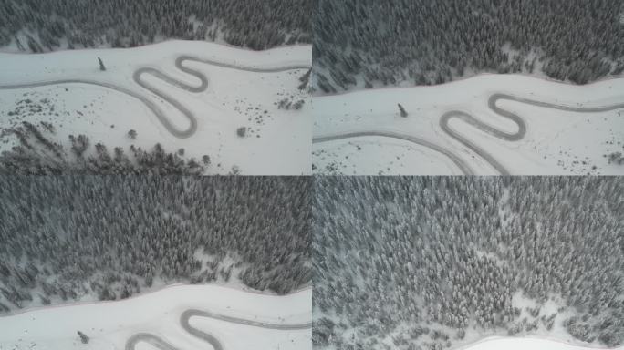 新疆可可托海滑雪场航拍