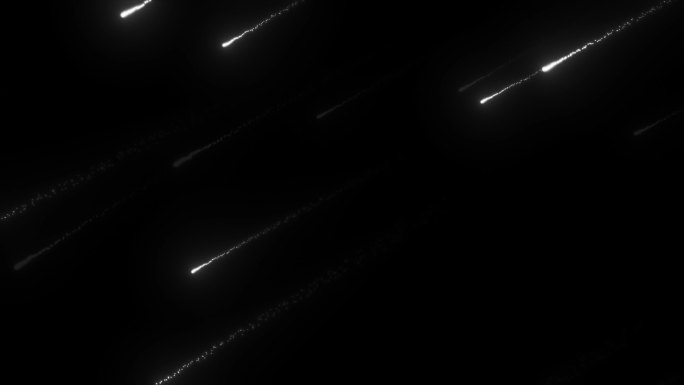 流星划过天空  彗星坠落 陨石循环带通道