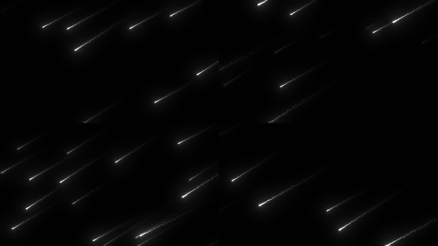 流星划过天空  彗星坠落 陨石循环带通道