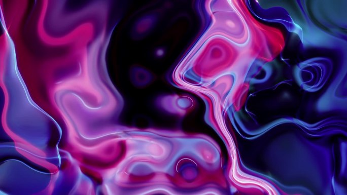 抽象的蓝色和粉红色的液体运动背景。消解抽象背景。