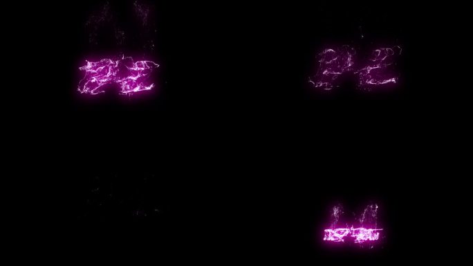 在黑暗背景上发光的彩色粒子能量魔法动画。4K无缝循环，动画爆发星