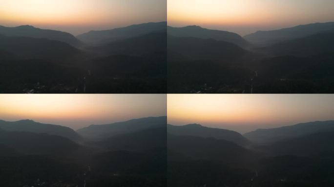 山上的日出山谷日出黄昏日落云雾缭绕