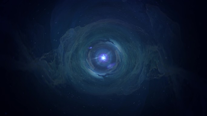 宇宙蓝色深邃星云隧道科幻宇宙
