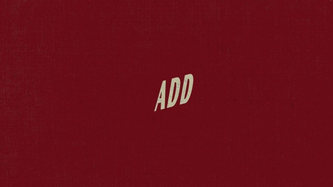 ADD不安分的动态文本动画在红色背景像一个多动症-注意缺陷多动症
