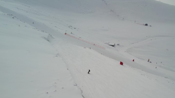 新疆可可托海滑雪场航拍