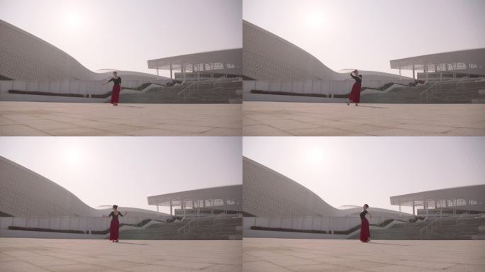 阿莱拍摄大气城市人文宣传片优雅女人舞蹈