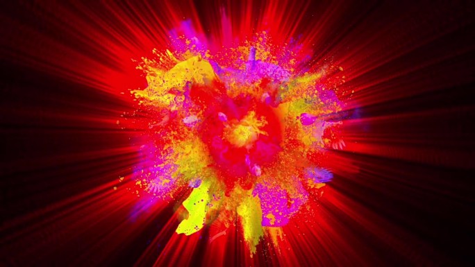 色彩的抽象爆炸能量球热量