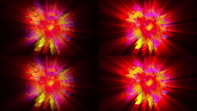 色彩的抽象爆炸能量球热量