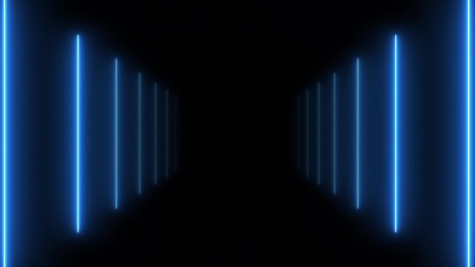 霓虹灯隧道效果矩形框架循环背景