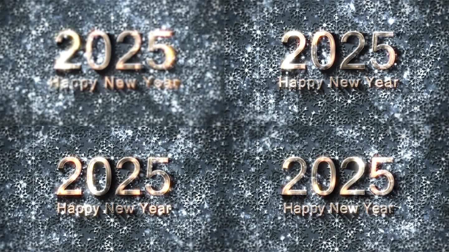 2025年新年，祝贺2025年新年，图形，大海，背景，雪花
