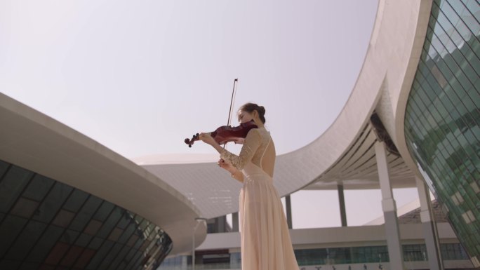 阿莱精品大气场馆优雅女子小提琴音乐