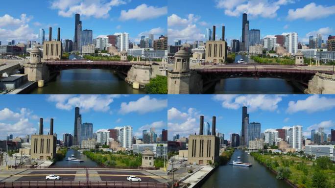 芝加哥，伊利诺斯州，一个阳光明媚的夏日