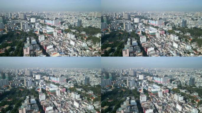 联排别墅鸟瞰图胡志明市，越南