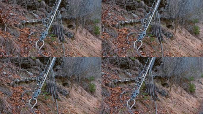 山、坡地锚固金属钢丝绳支护防滑落石安全网