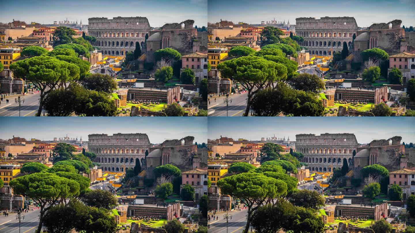 意大利罗马的高视角