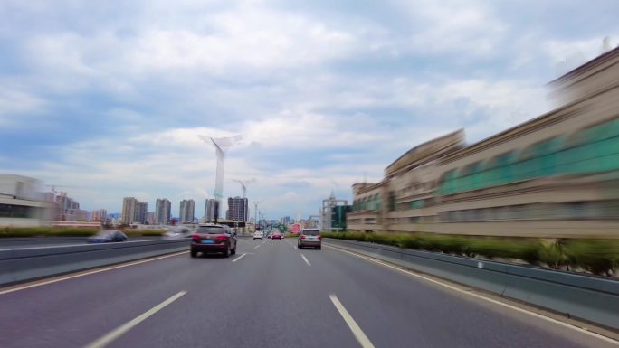 高架桥汽车飙车视频素材
