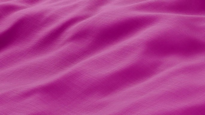 特写波浪粉色丝绸面料飘动表面与织物细节