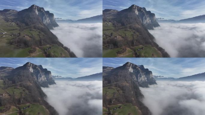 Walensee Amden Cloud Sea, Quinten Mols，瑞士-空中