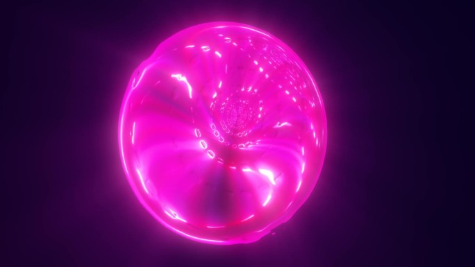 粉色玻璃能量等离子体未来魔法圆球球。抽象的背景