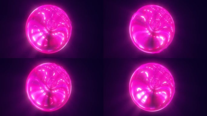 粉色玻璃能量等离子体未来魔法圆球球。抽象的背景