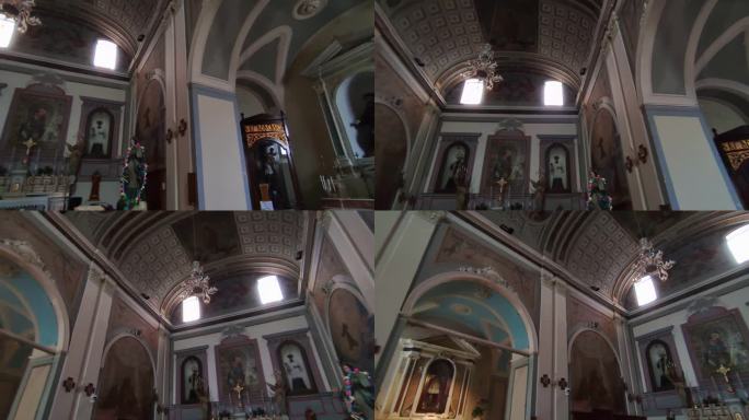 Vinchiaturo -圣贝纳迪诺教堂的内部视图