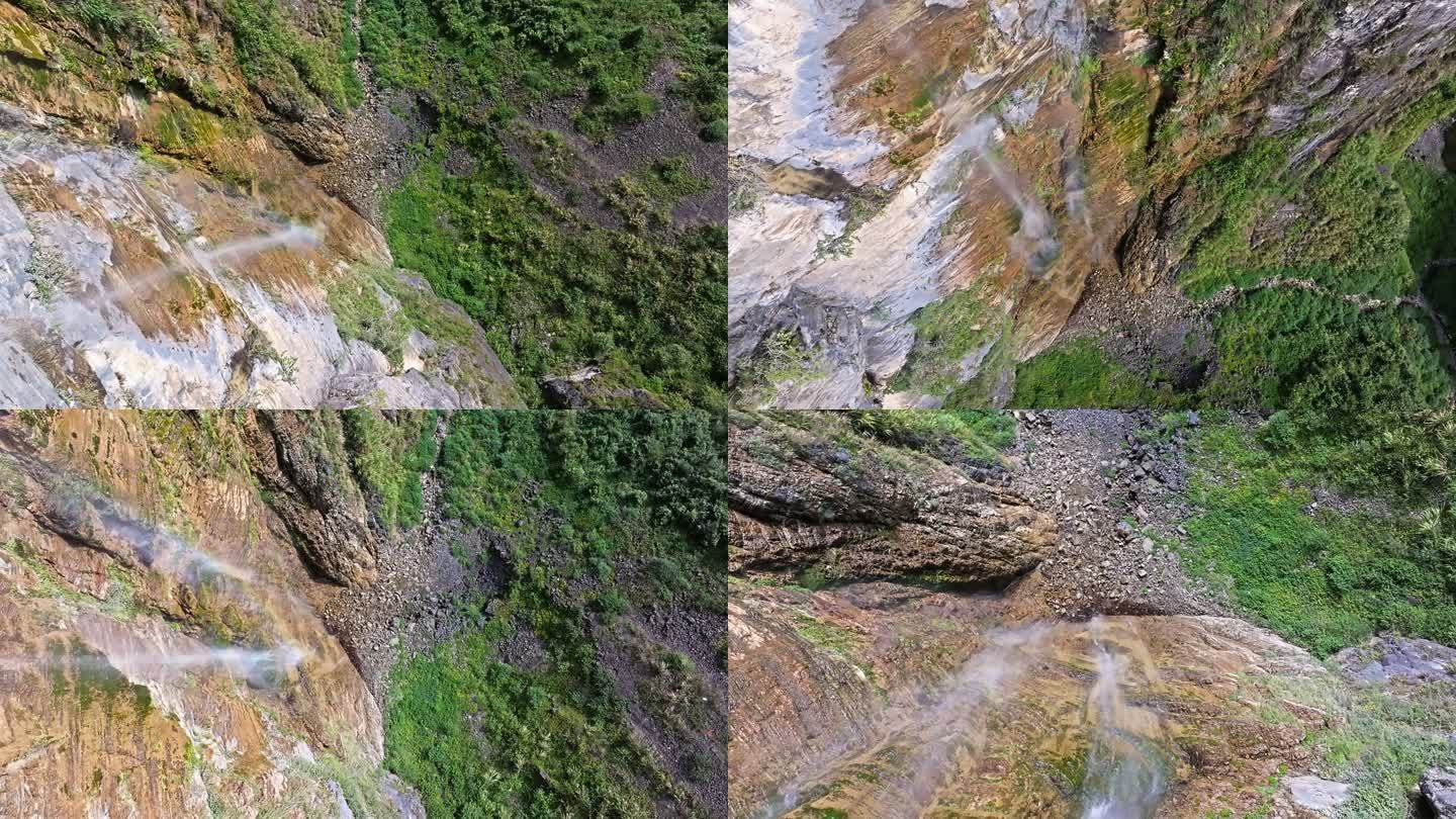 【4k】悬崖上飞流直下的瀑布