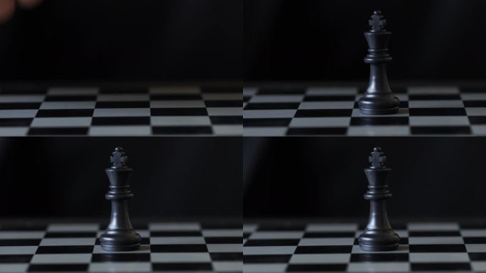 国际象棋棋盘上的黑色棋子