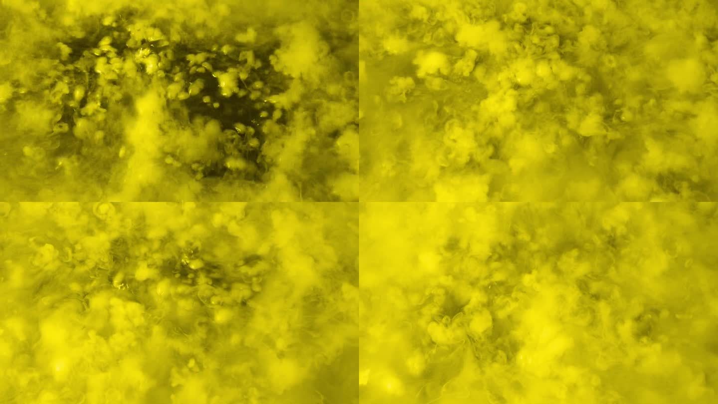 黄色化学反应冒泡表面