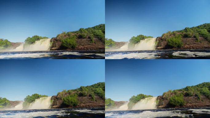 Canaima瀑布和Carrao河。委内瑞拉