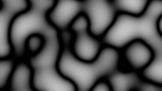白色背景上散焦的黑线。循环4k动画的抽象分形数字线背景