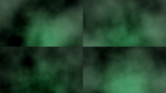 动画紫色烟雾，蒸汽，云在黑色背景无缝循环。烟雾，从底部背景升起的一团烟雾。光、白、雾、云、黑背景、4