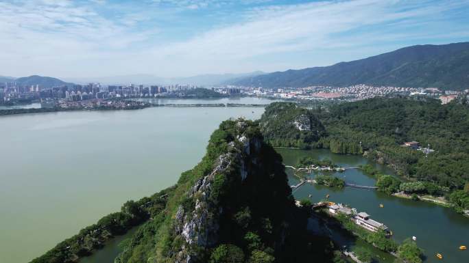 肇庆七星山5A景区星湖航拍