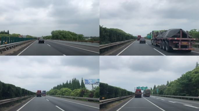 原创延时 开车视角 高速公路 飙车