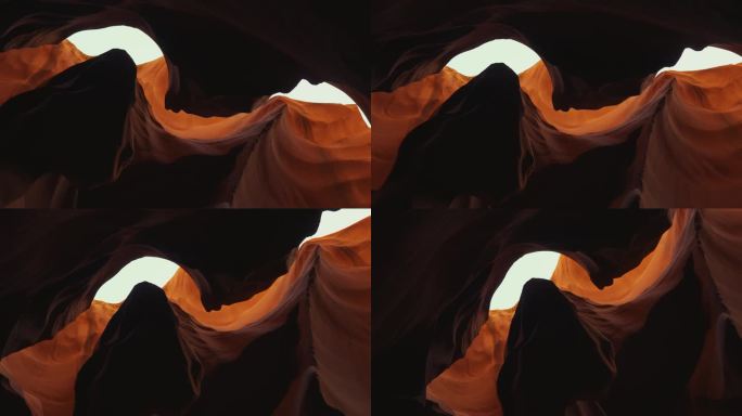 羚羊峡谷在亚利桑那州，美丽的自然沙漠。光滑的波浪状砂岩墙。