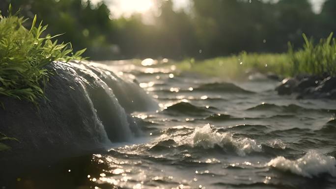 【4K】水流溪水小河