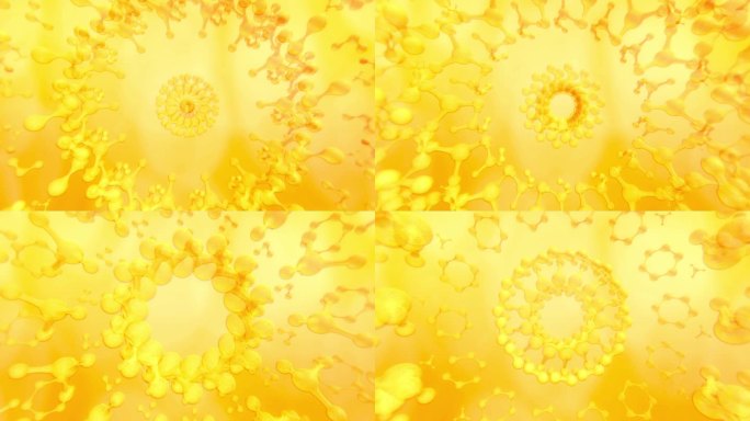 太阳紫外，抽象纳米分子结构