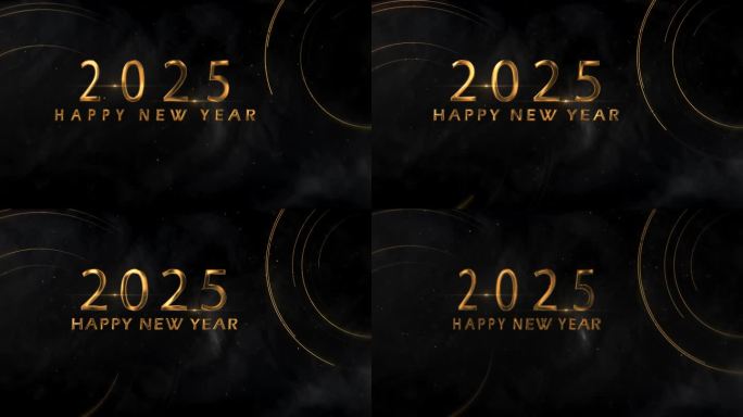 2025年新年，恭贺2025年新年，图文，黑色背景