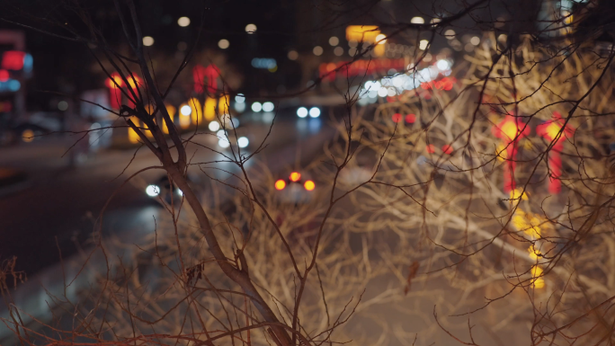 城市夜晚街道夜晚车辆夜晚马路