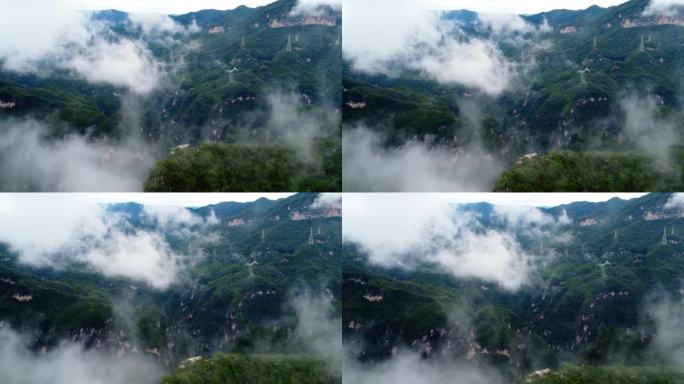 【4K】云雾山脉景观大自然风景高山景观