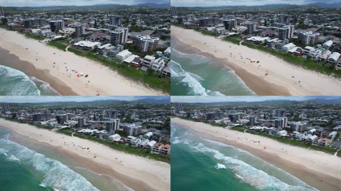 第七大道冲浪俱乐部的后拉镜头-棕榈滩-黄金海岸-昆士兰州-澳大利亚