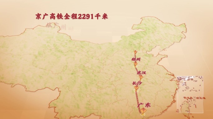 中国风地图_高铁路线